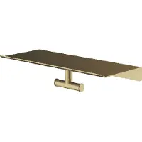 Hotbath &More SHA03 dubbele handdoekhaak voor Planchet serie geborsteld messing PVD