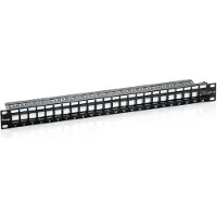 Equip Patchpaneel met kabelmanagement, Server accessoires, Zwart