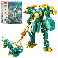Sluban Exosuit Robot Azura Dragon bouwspeelgoed 2in1 actiefiguur - Constructiespeelgoed - bouwset met 244 bouwstenen - M38-B1275 - vanaf 6 jaar