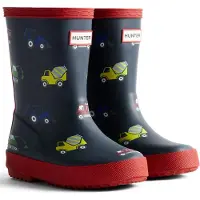 Hunter Regenlaarzen 'FIRST CONSTRUCTION' navy / grijs / groen / limoen