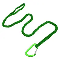 Torribaly 2 Pack Kayak Paddle Leash, Paddle Board Leash Fishing Lanyard Tool met Karabijnhaak Kajakaccessoires Groen