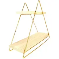 Norda Design Houten Fashion Wandplank | Massief Hout | Goudbruin