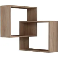 Hannah Home Wandplank Ring | spaanplaat naturel 68x68x60 cm wandplanken en -haken | NADUVI