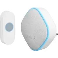 Q-Link gong plug-in met beldrukker ovaal wit