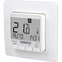 Eberle FIT Ruimteklokthermostaat H2.5xB8.05xD8.05cm Wit