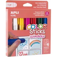 APLI Kids APLI - Kleurstok voor raam 6 kleuren