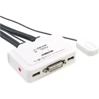 InLine 2-Poorts Kabel KVM-switch, DVI-D, USB, met audio