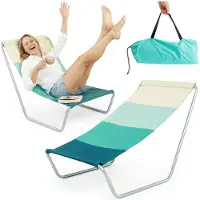 BE-ACTIVE.PL Opvouwbare Strand- en Tuinligstoel - Comfortabel en Draagbaar