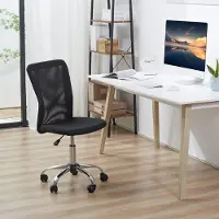 HAUSS SPOLE Bureaustoel Zonder Armleuningen - Ergonomisch En In Hoogte Verstelbaar - Voor Thuiswerk - Polyester - Zwart
