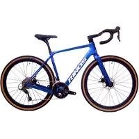 RINOS Sandman 1.0 - Carbon Gravel Fietes - Gravel Bike - met Shimano SORA 18 versnellingen en schijfremmen - lichte fiets voor dames en heren - 700 x 40C - Kameleon Blauw-Paars 50