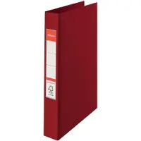 Esselte Vivida Duurzame Kunststof 2-Rings Ringband voor 190 A4 Vel - Rugbreedte van 42mm - Bordeaux