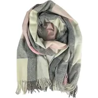 Kumixi Sjaal 'Fransen' gemengde kleuren / rosa
