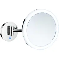 Smedbo Vergrotingsspiegel outline draaibaar met led pmma dual light warm-koel hardwiring chroom