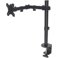 Manhattan 461542 Tafelbeugel voor monitor Aantal monteerbare displays: 1 Display(s) 33,0 cm (13) - 81,3 cm (32) Zwart In hoogte verstelbaar, Kantelbaar,