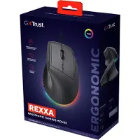 Trust GXT 145 Rexxa - Gaming Muis - Bedraad - 12.800 DPI - RGB Verlichting - Ergonomisch Verticaal - Zwart