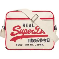 Superdry Schoudertas 'Retro Alumni' rood / zwart / wolwit