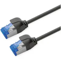 Roline Patchkabel Kat.6A (Class EA) S/FTP (PiMF) , LSOH, PoE, zwart, 1 m