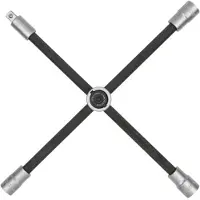 Ks Tools 518.1154 Wielkruissleutel met glijscharnier voor personenautos, 1/2 x17x19x21mm