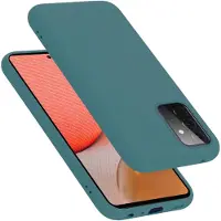 Cadorabo TPU Liquid Silicone Case Cover (Galaxy A72 5G), Smartphonehoes, Groen