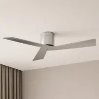 LUCANDE plafondventilator Ventoro, Ø 132 cm, zilver, metaal Ventoro, chroom / zilver, Woon-/ Eetkamer, metaal, Modern