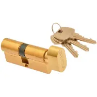 Gerda Cilinderslot met Knop G30/40mm - Messing