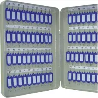 Q-CONNECT Sleutelkast - - KF04274 - 80 sleutels - Staal - Mat blauw