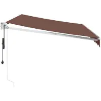 vidaXL Luifel automatisch uittrekbaar 350x250 cm bruin