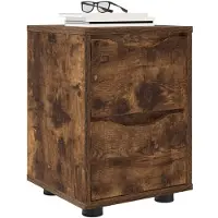 vidaXL Nachttafels 2 st Rook Eiken 30.5 x 30 x 43 cm Bewerkt hout