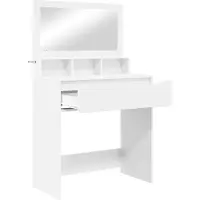 vidaXL Slaapkamer Toilet Tafels Wit 80 x 39,6 x 135 cm Bewerkt hout