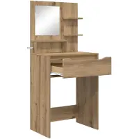 vidaXL Slaapkamer Toilet Tafels Artisan Eiken 80 x 39,6 x 135 cm