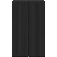 vidaXL TV Wandkast 59,5 x 31 x 100 cm Zwart Bewerkt hout