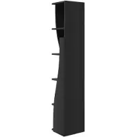 vidaXL Hoekkast 27,5x27x140cm Bewerkt hout Zwart