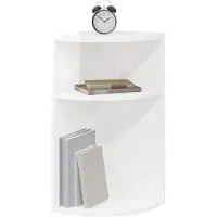 vidaXL Bijzettafel Hoogglans wit 29,6 x 29,6 x 60 cm Bewerkt hout