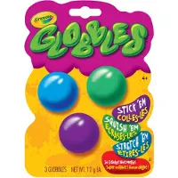 Crayola slijmbal Globbles 3,5 cm oranje/paars/blauw 3 stuks