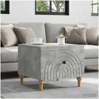 vidaXL Salontafel met lade Betongrijs 49 x 50 x 40 cm Bewerkt hout