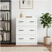 vidaXL Ladekast Wit 66 x 34,5 x 87 cm Bewerkt hout