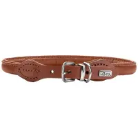 Hunter Hondenhalsband Round & Soft Canadian Up Cognac Maat M