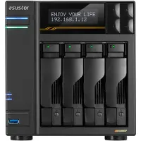 Asustor Lockerstor 4 Gen3 NAS 4-Bay AMD Ryzen V3C14 CPU, 16 GB ECC DDR5 RAM, 0/4 HDD/SSD