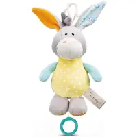 Nici Music Box Donkey On Header Card Teddy 18 Cm Veelkleurig Kinderen