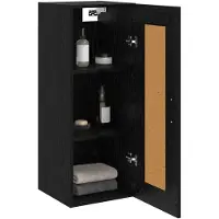 vidaXL Wandkast Zwart eiken 34,5 x 34 x 90 cm Bewerkt hout
