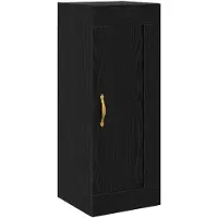 vidaXL Wandkast Zwart eiken 34,5 x 34 x 90 cm Bewerkt hout