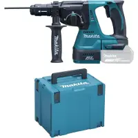 Makita DHR243ZJ 18 Volt SDS plus combihamer met verwisselbare boorkop | zonder accu's en lader in MBOX IV koffer