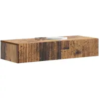 vidaXL Wandgemonteerde Zijtafel Oud hout 87,5 x 34,5 x 17 cm