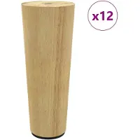 vidaXL Meubelpoten, 12 stuks, bruin, Ø 44 x 100 mm, massief eukalyptushout