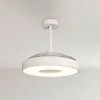 Mantra-Iluminacion Coin LED plafondventilator, wit, DC, stil, CCT - Mantra , Coin, dimbare, Wit, Woonkamer, Kunststof, Modern
