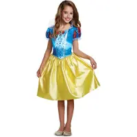 Disney Princess White Classic Girl Costume Geel 5-6 Years Kinderen