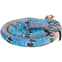 Wild republic - Plush Toy Living Earth Snakes 152 cm Blue Rock Rattlesnake