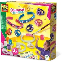 SES Creative Diamanzo Ringen en Armbanden om te Versieren - Voor Meisjes vanaf 6 Jaar - Sieraden Maken - Schoencadeautjes Sinterklaas