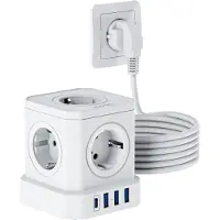 Voomy Power Cube S6 - 5 Meter - Wit