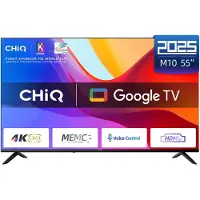 Chiq U55QM10V - Smart TV 55 Inch - QLED Pro Google TV - 4K Ultra HD - Randloos Metal Design - Dolby Audio - 2025 Nieuw